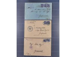 1709/1950, über 130 Briefe, Karten und Ganzsachen mit früher Botenpost, ca. 35 KZ- und Ghettopost-Belege mit u.a. zwei Karten