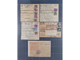 1709/1950, über 130 Briefe, Karten und Ganzsachen mit früher Botenpost, ca. 35 KZ- und Ghettopost-Belege mit u.a. zwei Karten