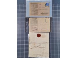 1709/1950, über 130 Briefe, Karten und Ganzsachen mit früher Botenpost, ca. 35 KZ- und Ghettopost-Belege mit u.a. zwei Karten