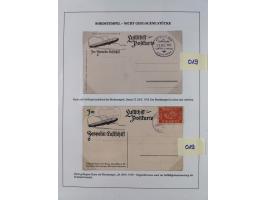 1919/1933, fast 30 Briefe und Karten mit Schwerpunkt bei der “Bodensee”-Post mit u.a. Sieger Nr. 19A, 19Ac, 19Ae, zwei fehler