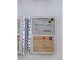 1920/23, umfangreiche Sammlung mit über 4600 Briefen, Karten und Ganzsachen. Dabei interessante Frankaturen, Blockeinheiten, 