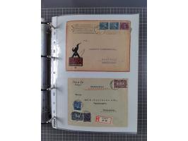 1920/23, interessante Sammlung mit ca. 570 Briefen, Karten und Ganzsachen inkl. Dienstmarken. Dabei Einzel- und Mehrfachfrank