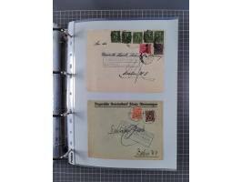 1920/23, interessante Sammlung mit ca. 570 Briefen, Karten und Ganzsachen inkl. Dienstmarken. Dabei Einzel- und Mehrfachfrank