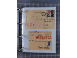 1920/23, interessante Sammlung mit ca. 570 Briefen, Karten und Ganzsachen inkl. Dienstmarken. Dabei Einzel- und Mehrfachfrank