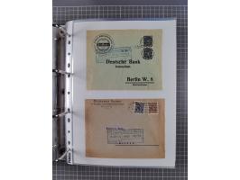 1920/23, interessante Sammlung mit ca. 570 Briefen, Karten und Ganzsachen inkl. Dienstmarken. Dabei Einzel- und Mehrfachfrank