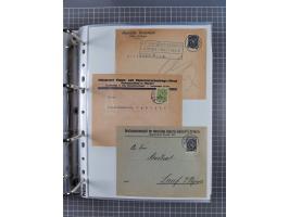 1920/23, interessante Sammlung mit ca. 570 Briefen, Karten und Ganzsachen inkl. Dienstmarken. Dabei Einzel- und Mehrfachfrank