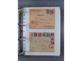 1920/23, interessante Sammlung mit ca. 570 Briefen, Karten und Ganzsachen inkl. Dienstmarken. Dabei Einzel- und Mehrfachfrank