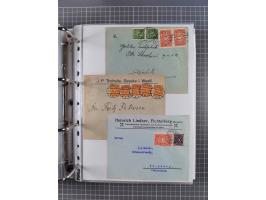 1920/23, interessante Sammlung mit ca. 570 Briefen, Karten und Ganzsachen inkl. Dienstmarken. Dabei Einzel- und Mehrfachfrank