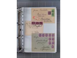 1920/23, interessante Sammlung mit ca. 570 Briefen, Karten und Ganzsachen inkl. Dienstmarken. Dabei Einzel- und Mehrfachfrank
