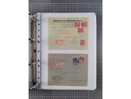 1920/23, interessante Sammlung mit ca. 570 Briefen, Karten und Ganzsachen inkl. Dienstmarken. Dabei Einzel- und Mehrfachfrank