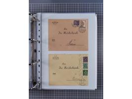 1920/23, interessante Sammlung mit ca. 570 Briefen, Karten und Ganzsachen inkl. Dienstmarken. Dabei Einzel- und Mehrfachfrank
