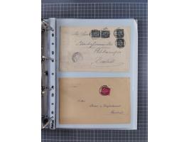 1920/23, interessante Sammlung mit ca. 570 Briefen, Karten und Ganzsachen inkl. Dienstmarken. Dabei Einzel- und Mehrfachfrank
