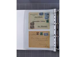 1920/23, interessante Sammlung mit ca. 570 Briefen, Karten und Ganzsachen inkl. Dienstmarken. Dabei Einzel- und Mehrfachfrank