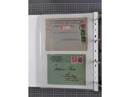 1920/23, interessante Sammlung mit ca. 570 Briefen, Karten und Ganzsachen inkl. Dienstmarken. Dabei Einzel- und Mehrfachfrank