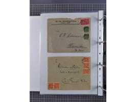 1920/23, interessante Sammlung mit ca. 570 Briefen, Karten und Ganzsachen inkl. Dienstmarken. Dabei Einzel- und Mehrfachfrank