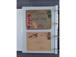 1920/23, interessante Sammlung mit ca. 570 Briefen, Karten und Ganzsachen inkl. Dienstmarken. Dabei Einzel- und Mehrfachfrank