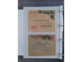 1920/23, interessante Sammlung mit ca. 570 Briefen, Karten und Ganzsachen inkl. Dienstmarken. Dabei Einzel- und Mehrfachfrank