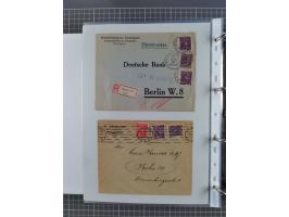 1920/23, interessante Sammlung mit ca. 570 Briefen, Karten und Ganzsachen inkl. Dienstmarken. Dabei Einzel- und Mehrfachfrank