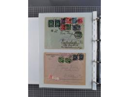 1920/23, interessante Sammlung mit ca. 570 Briefen, Karten und Ganzsachen inkl. Dienstmarken. Dabei Einzel- und Mehrfachfrank