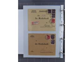 1920/23, interessante Sammlung mit ca. 570 Briefen, Karten und Ganzsachen inkl. Dienstmarken. Dabei Einzel- und Mehrfachfrank