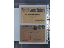 1920/23, interessante Sammlung mit ca. 570 Briefen, Karten und Ganzsachen inkl. Dienstmarken. Dabei Einzel- und Mehrfachfrank