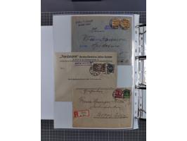 1920/23, interessante Sammlung mit ca. 570 Briefen, Karten und Ganzsachen inkl. Dienstmarken. Dabei Einzel- und Mehrfachfrank
