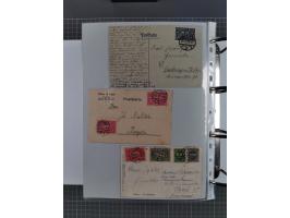 1920/23, interessante Sammlung mit ca. 570 Briefen, Karten und Ganzsachen inkl. Dienstmarken. Dabei Einzel- und Mehrfachfrank