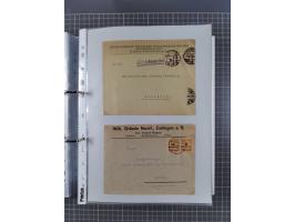 1920/23, interessante Sammlung mit ca. 570 Briefen, Karten und Ganzsachen inkl. Dienstmarken. Dabei Einzel- und Mehrfachfrank