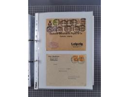 1920/23, interessante Sammlung mit ca. 570 Briefen, Karten und Ganzsachen inkl. Dienstmarken. Dabei Einzel- und Mehrfachfrank