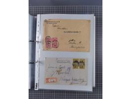 1920/23, interessante Sammlung mit ca. 570 Briefen, Karten und Ganzsachen inkl. Dienstmarken. Dabei Einzel- und Mehrfachfrank