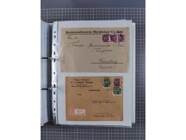 1920/23, interessante Sammlung mit ca. 570 Briefen, Karten und Ganzsachen inkl. Dienstmarken. Dabei Einzel- und Mehrfachfrank