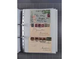 1920/23, interessante Sammlung mit ca. 570 Briefen, Karten und Ganzsachen inkl. Dienstmarken. Dabei Einzel- und Mehrfachfrank