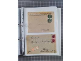1920/23, interessante Sammlung mit ca. 570 Briefen, Karten und Ganzsachen inkl. Dienstmarken. Dabei Einzel- und Mehrfachfrank