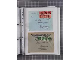 1920/23, interessante Sammlung mit ca. 570 Briefen, Karten und Ganzsachen inkl. Dienstmarken. Dabei Einzel- und Mehrfachfrank