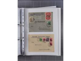 1920/23, interessante Sammlung mit ca. 570 Briefen, Karten und Ganzsachen inkl. Dienstmarken. Dabei Einzel- und Mehrfachfrank