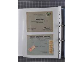 1920/23, interessante Sammlung mit ca. 570 Briefen, Karten und Ganzsachen inkl. Dienstmarken. Dabei Einzel- und Mehrfachfrank