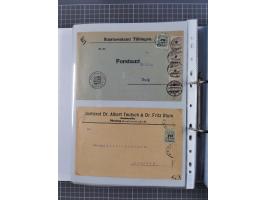 1920/23, interessante Sammlung mit ca. 570 Briefen, Karten und Ganzsachen inkl. Dienstmarken. Dabei Einzel- und Mehrfachfrank