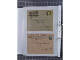 1920/23, interessante Sammlung mit ca. 570 Briefen, Karten und Ganzsachen inkl. Dienstmarken. Dabei Einzel- und Mehrfachfrank