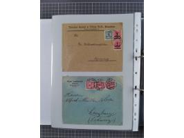 1920/23, interessante Sammlung mit ca. 570 Briefen, Karten und Ganzsachen inkl. Dienstmarken. Dabei Einzel- und Mehrfachfrank