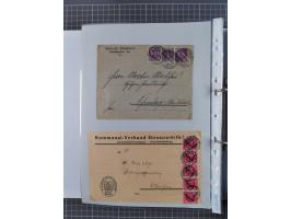 1920/23, interessante Sammlung mit ca. 570 Briefen, Karten und Ganzsachen inkl. Dienstmarken. Dabei Einzel- und Mehrfachfrank