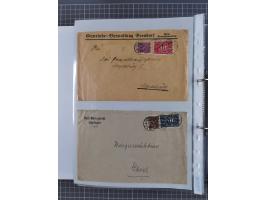 1920/23, interessante Sammlung mit ca. 570 Briefen, Karten und Ganzsachen inkl. Dienstmarken. Dabei Einzel- und Mehrfachfrank