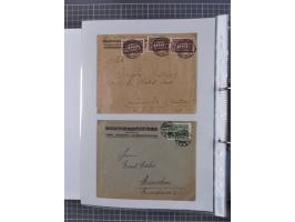 1920/23, interessante Sammlung mit ca. 570 Briefen, Karten und Ganzsachen inkl. Dienstmarken. Dabei Einzel- und Mehrfachfrank