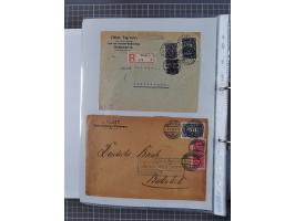 1920/23, interessante Sammlung mit ca. 570 Briefen, Karten und Ganzsachen inkl. Dienstmarken. Dabei Einzel- und Mehrfachfrank