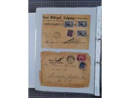 1920/23, interessante Sammlung mit ca. 570 Briefen, Karten und Ganzsachen inkl. Dienstmarken. Dabei Einzel- und Mehrfachfrank