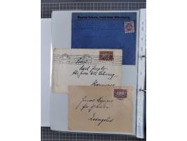 1920/23, interessante Sammlung mit ca. 570 Briefen, Karten und Ganzsachen inkl. Dienstmarken. Dabei Einzel- und Mehrfachfrank