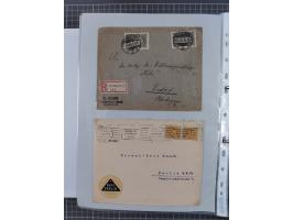 1920/23, interessante Sammlung mit ca. 570 Briefen, Karten und Ganzsachen inkl. Dienstmarken. Dabei Einzel- und Mehrfachfrank