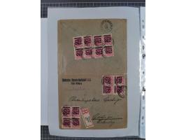 1920/23, interessante Sammlung mit ca. 570 Briefen, Karten und Ganzsachen inkl. Dienstmarken. Dabei Einzel- und Mehrfachfrank