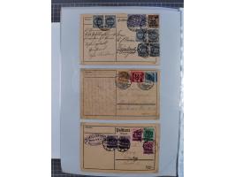 1920/23, interessante Sammlung mit ca. 570 Briefen, Karten und Ganzsachen inkl. Dienstmarken. Dabei Einzel- und Mehrfachfrank