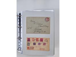 1945/49, umfangreiche Sammlung mit geschätzt 800-900 Briefen, Karten und Ganzsachen. Dabei viele R-Briefe und Satzbriefe, Bed