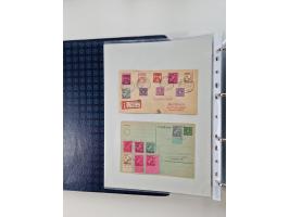 1945/49, umfangreiche Sammlung mit geschätzt 800-900 Briefen, Karten und Ganzsachen. Dabei viele R-Briefe und Satzbriefe, Bed